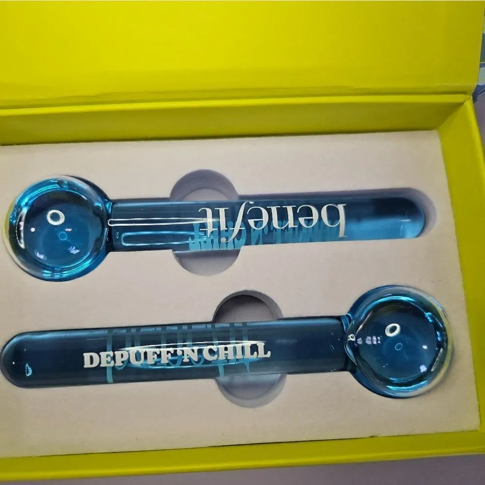 NEW Benefit Depuff’n Chill Eye Globes Cooling Facial Massager Serum Applicator